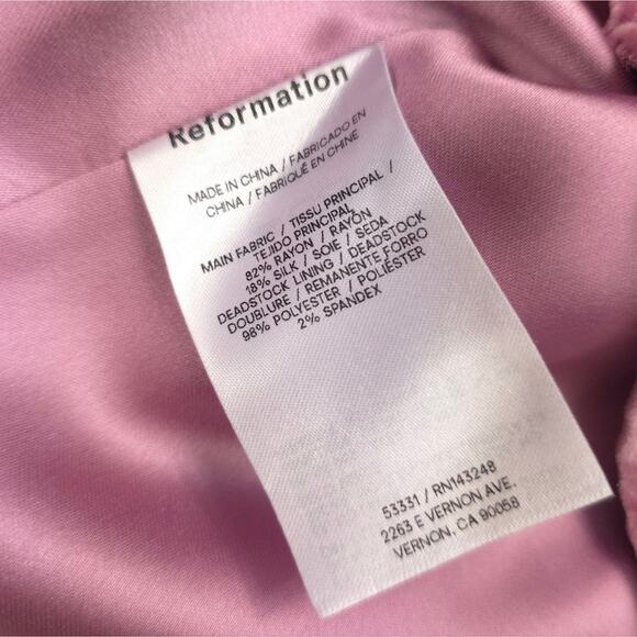 Reformation Desiree Velvet Top Rhinestone Strap in Sugar Plum - Picture 10 of 12